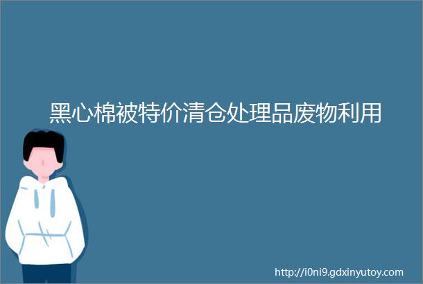 黑心棉被特价清仓处理品废物利用